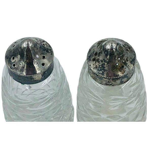 Signed Waterford Crystal Glandore EPNS Plated Salt and Pepper Shakers - Picture 2 of 12